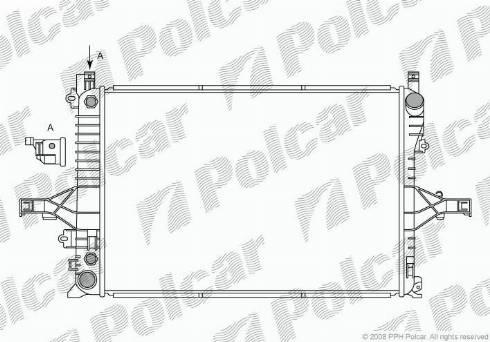 Polcar 908008-3 - Радиатор, охлаждане на двигателя vvparts.bg