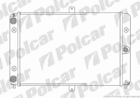 Polcar 440108-1 - Радиатор, охлаждане на двигателя vvparts.bg