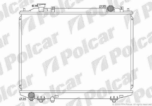 Polcar 4599081K - Радиатор, охлаждане на двигателя vvparts.bg