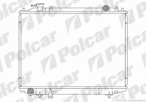 Polcar 459908-1 - Радиатор, охлаждане на двигателя vvparts.bg