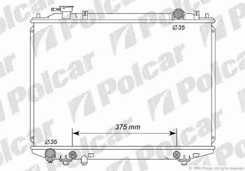 Polcar 4599083K - Радиатор, охлаждане на двигателя vvparts.bg