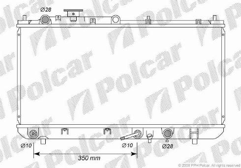 Polcar 4509084K - Радиатор, охлаждане на двигателя vvparts.bg