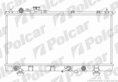 Polcar 450908-4 - Радиатор, охлаждане на двигателя vvparts.bg