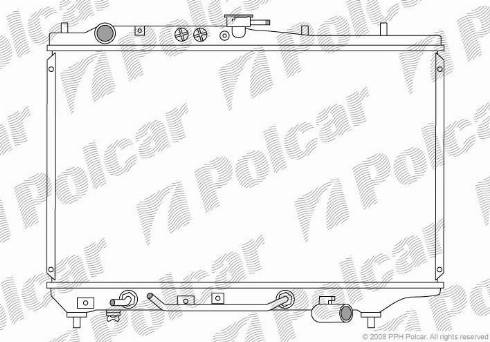 Polcar 450408-9 - Радиатор, охлаждане на двигателя vvparts.bg