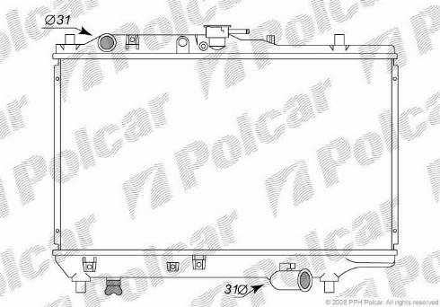 Polcar 4504084K - Радиатор, охлаждане на двигателя vvparts.bg