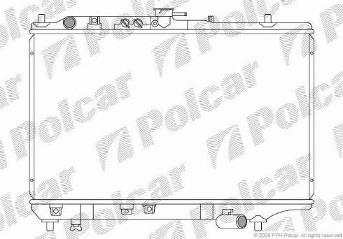 Polcar 450408-4 - Радиатор, охлаждане на двигателя vvparts.bg