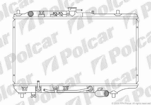 Polcar 450408-5 - Радиатор, охлаждане на двигателя vvparts.bg