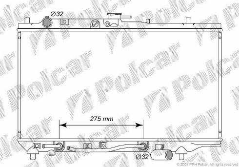 Polcar 450408-0 - Радиатор, охлаждане на двигателя vvparts.bg