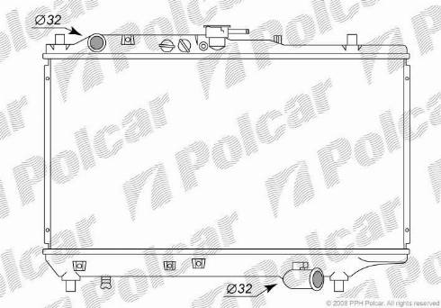 Polcar 450408-1 - Радиатор, охлаждане на двигателя vvparts.bg