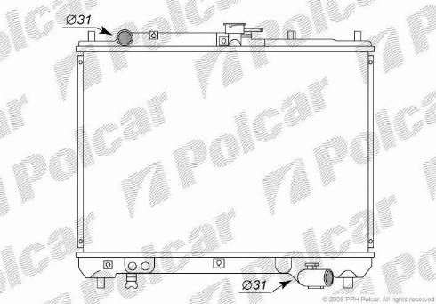 Polcar 450408-2 - Радиатор, охлаждане на двигателя vvparts.bg