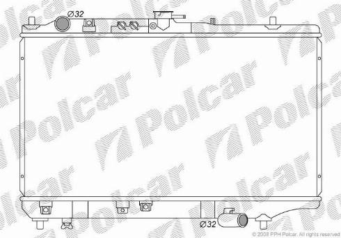 Polcar 450408 - Радиатор, охлаждане на двигателя vvparts.bg