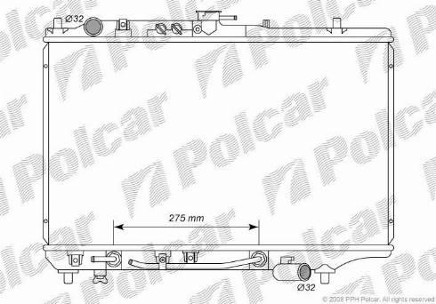 Polcar 450508-3 - Радиатор, охлаждане на двигателя vvparts.bg