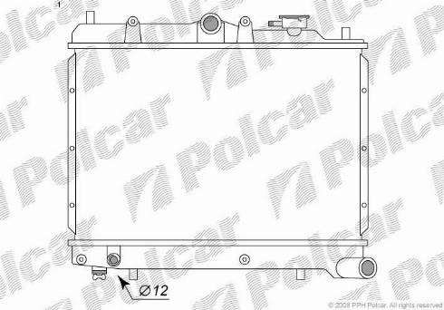 Polcar 4503081K - Радиатор, охлаждане на двигателя vvparts.bg