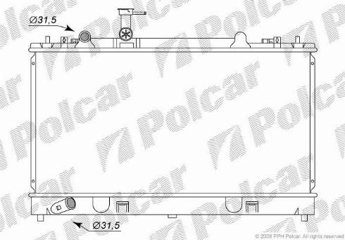 Polcar 4519083K - Радиатор, охлаждане на двигателя vvparts.bg