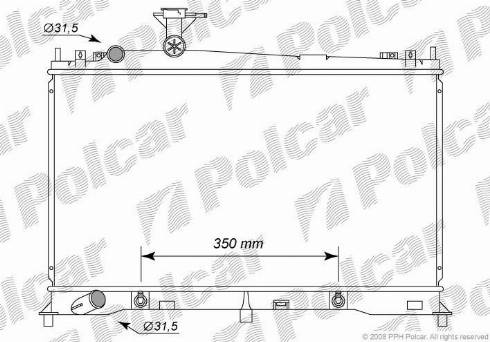 Polcar 4519082K - Радиатор, охлаждане на двигателя vvparts.bg