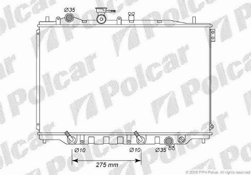 Polcar 451508-4 - Радиатор, охлаждане на двигателя vvparts.bg