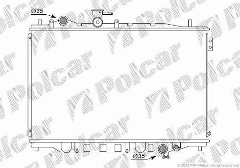 Polcar 4515081K - Радиатор, охлаждане на двигателя vvparts.bg