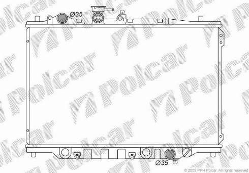 Polcar 451508-1 - Радиатор, охлаждане на двигателя vvparts.bg