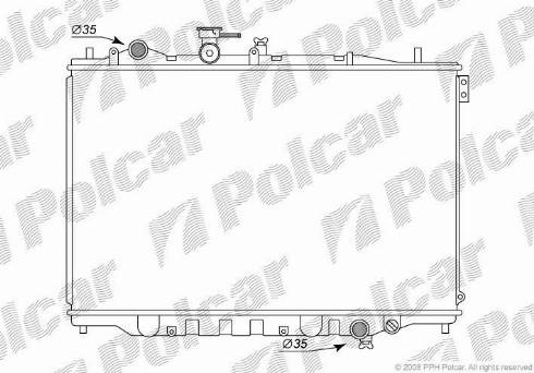 Polcar 451508-3 - Радиатор, охлаждане на двигателя vvparts.bg