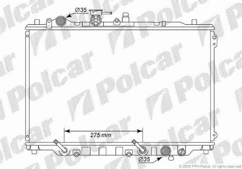 Polcar 451508-2 - Радиатор, охлаждане на двигателя vvparts.bg