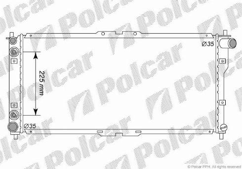 Polcar 4516085K - Радиатор, охлаждане на двигателя vvparts.bg