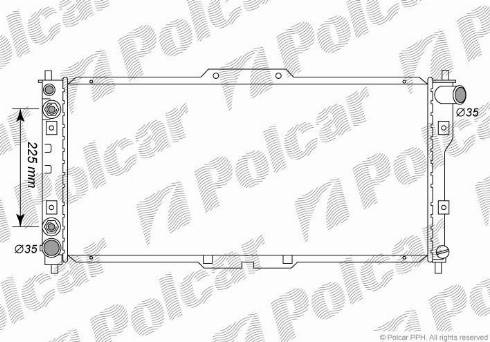 Polcar 451608-5 - Радиатор, охлаждане на двигателя vvparts.bg