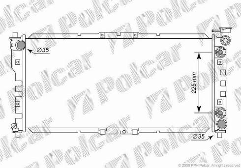 Polcar 4516082K - Радиатор, охлаждане на двигателя vvparts.bg