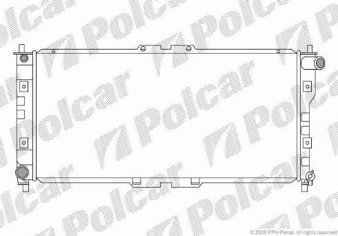 Polcar 451608-7 - Радиатор, охлаждане на двигателя vvparts.bg