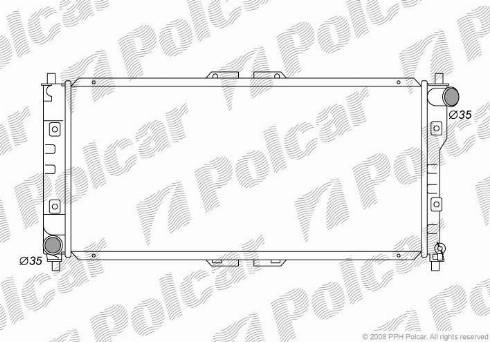 Polcar 451808-2 - Радиатор, охлаждане на двигателя vvparts.bg