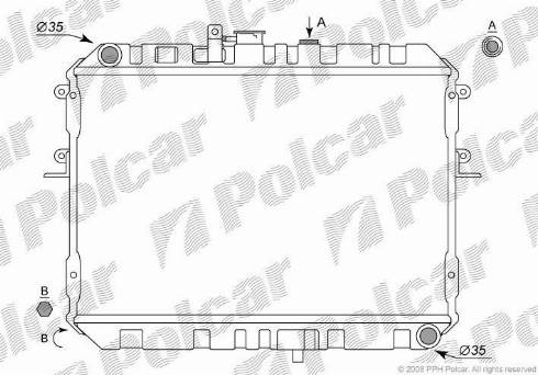 Polcar 458008-2 - Радиатор, охлаждане на двигателя vvparts.bg