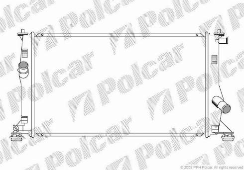 Polcar 4526083K - Радиатор, охлаждане на двигателя vvparts.bg