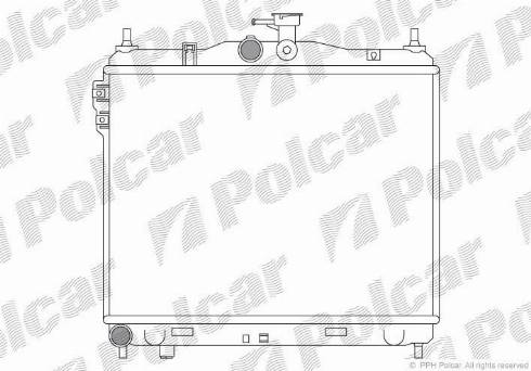 Polcar 404208-1 - Радиатор, охлаждане на двигателя vvparts.bg