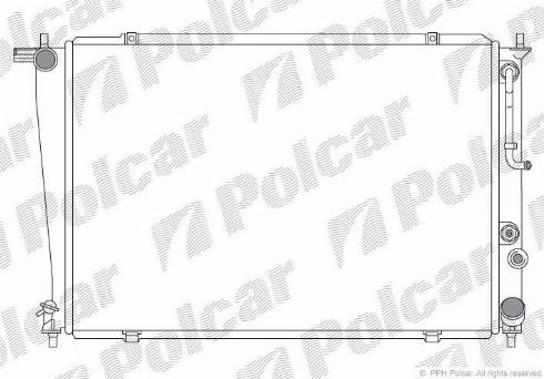 Polcar 4060081X - Радиатор, охлаждане на двигателя vvparts.bg