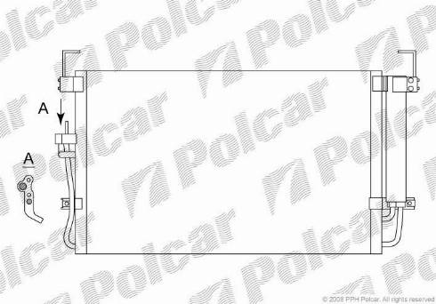 Polcar 4012K8C1 - Кондензатор, климатизация vvparts.bg