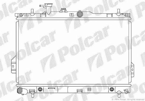 Polcar 403508-1 - Радиатор, охлаждане на двигателя vvparts.bg