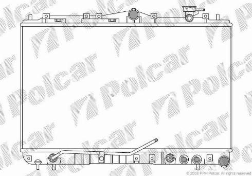 Polcar 402208-1 - Радиатор, охлаждане на двигателя vvparts.bg