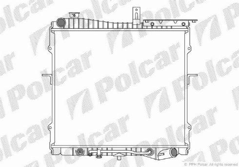 Polcar 4102083X - Радиатор, охлаждане на двигателя vvparts.bg