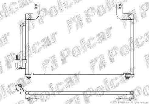 Polcar 4115K8C1 - Кондензатор, климатизация vvparts.bg