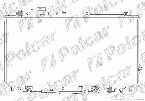 Polcar 4111081X - Радиатор, охлаждане на двигателя vvparts.bg