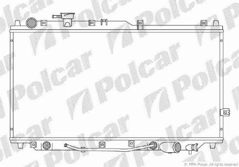 Polcar 411108-1 - Радиатор, охлаждане на двигателя vvparts.bg