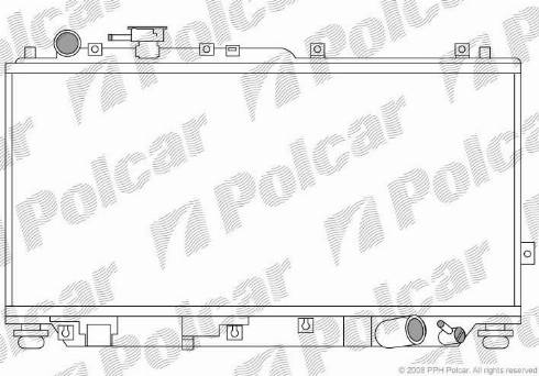 Polcar 411108-X - Радиатор, охлаждане на двигателя vvparts.bg