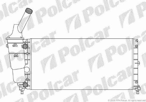 Polcar 4202082X - Радиатор, охлаждане на двигателя vvparts.bg