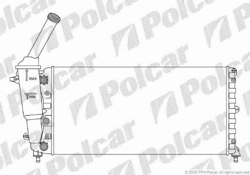 Polcar 420208-2 - Радиатор, охлаждане на двигателя vvparts.bg