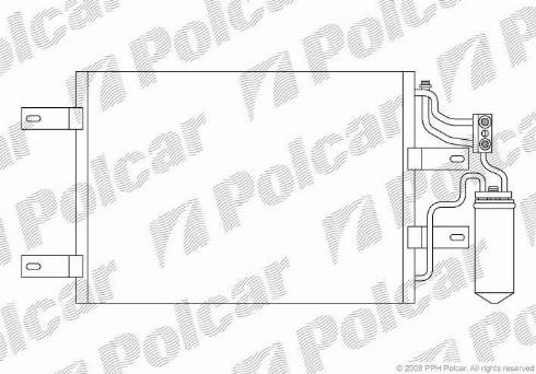 Polcar 5559K8C2 - Кондензатор, климатизация vvparts.bg