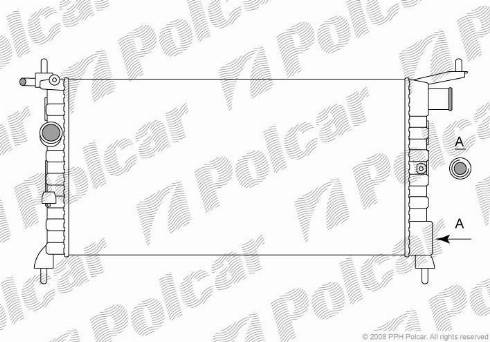 Polcar 5555081X - Радиатор, охлаждане на двигателя vvparts.bg