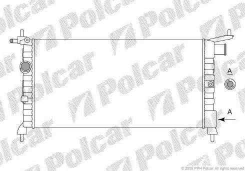 Polcar 555508-1 - Радиатор, охлаждане на двигателя vvparts.bg