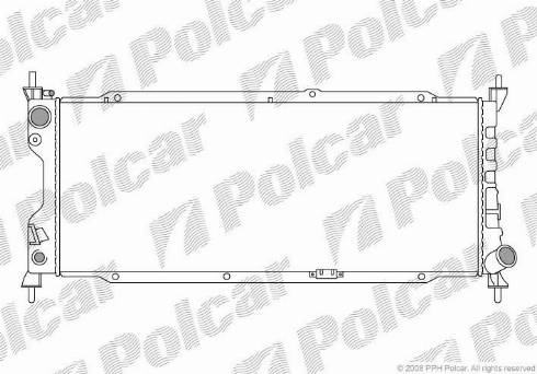 Polcar 5555083X - Радиатор, охлаждане на двигателя vvparts.bg