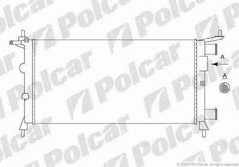 Polcar 555508-2 - Радиатор, охлаждане на двигателя vvparts.bg