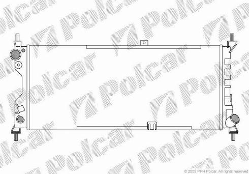 Polcar 555508A3 - Радиатор, охлаждане на двигателя vvparts.bg