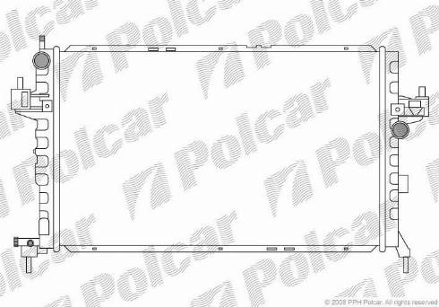 Polcar 5556084X - Радиатор, охлаждане на двигателя vvparts.bg